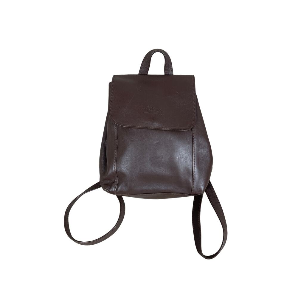 Francinel Brown Leather Small Backpack